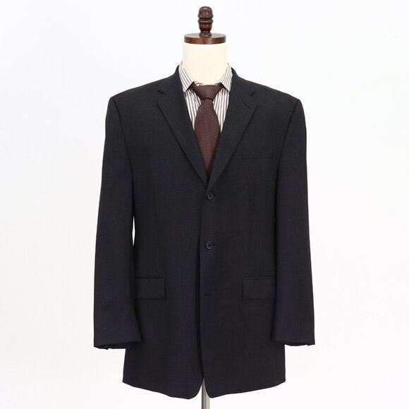 Calvin Klein 44L Gray Solid 3-Button Sport Coat Blazer Jacket B801 - Picture 1 of 11